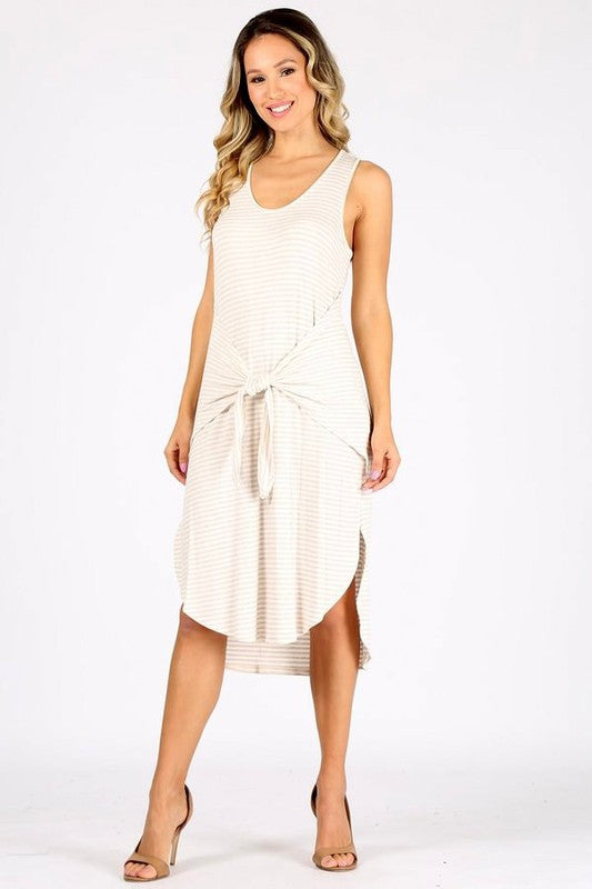 BETHANY CASUAL FRONT TIE DRESS