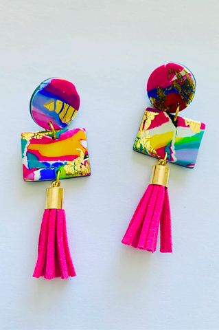 80s - MEDIUM TASSEL EARRINGS