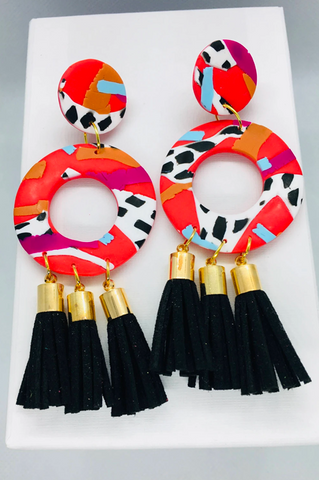 CRUELLA - LARGE TASSEL EARRINGS