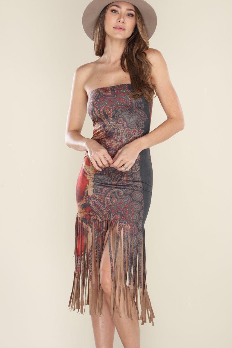 FRINGE TUBE DRESS