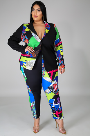 CANDICE BLAZER SURPRISE PANTS SUIT