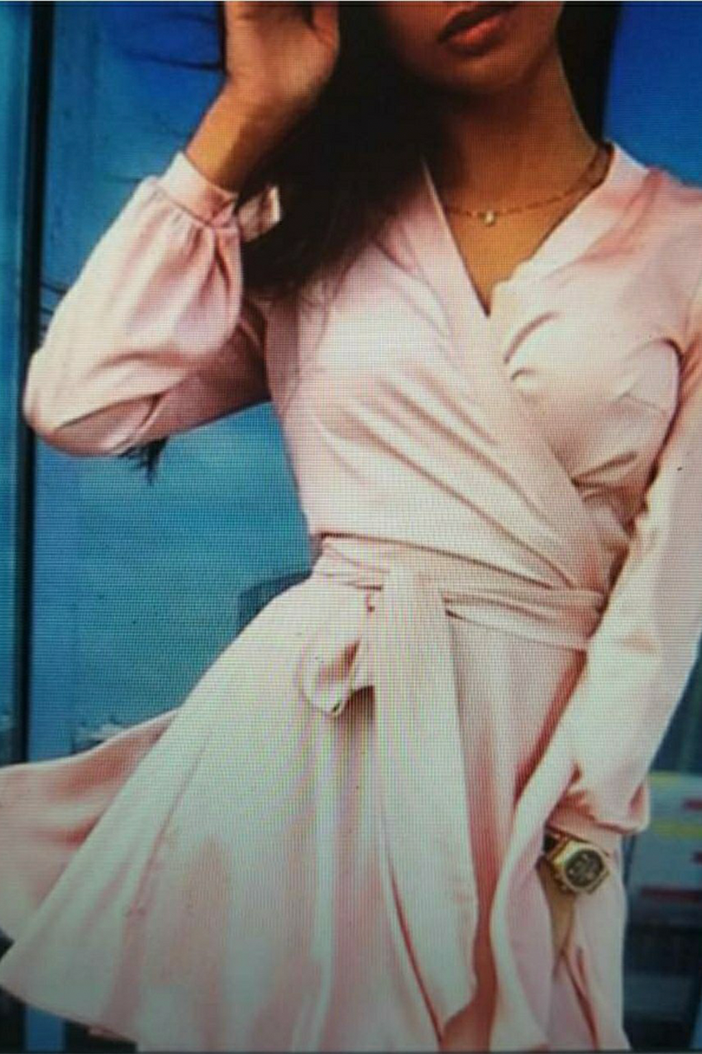 PINKY WRAP DRESS